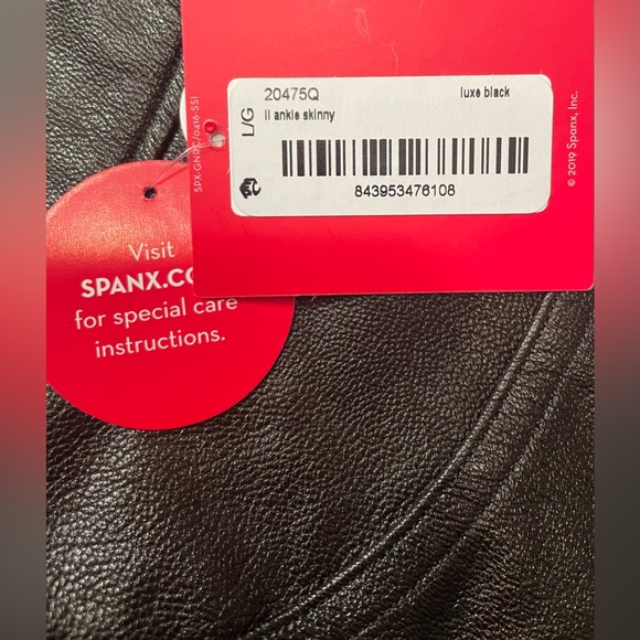 SPANX Women's Leather Like Ankle Skinny Pants - Womens Size Petite Large - Picture 6 of 9